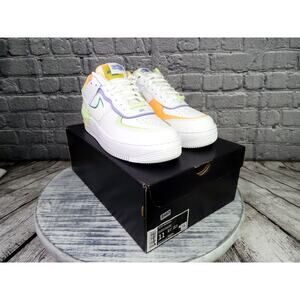 Nike Air Force 1 AF1 Shadow White/White-Peach Cream Women 11 Men 9.5 New In Box